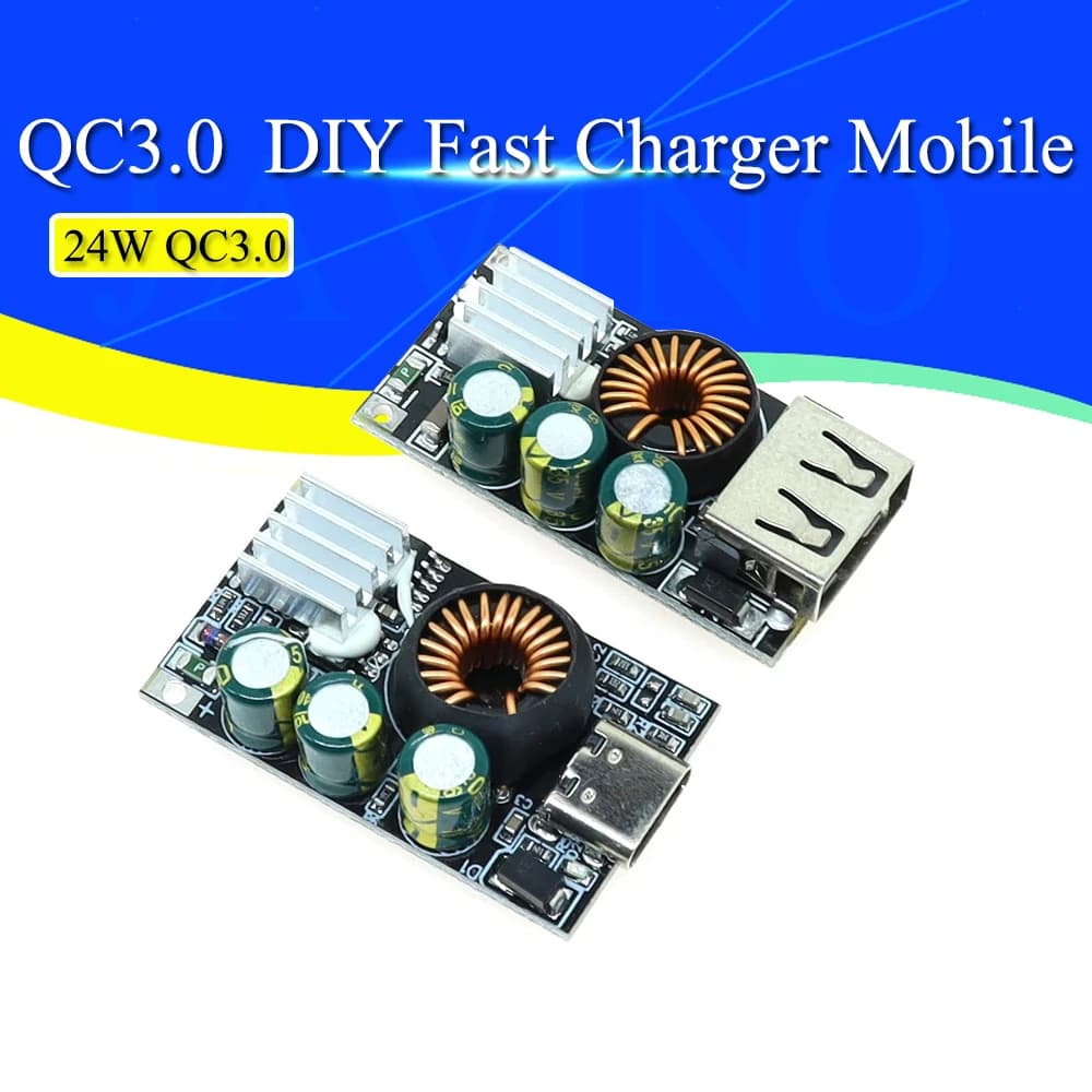 Javino QC3.0 Caricabatterie rapido fai-da-te Modulo step-down DC 5-32V 24W per la ricarica di emergenza del telefono cellulare