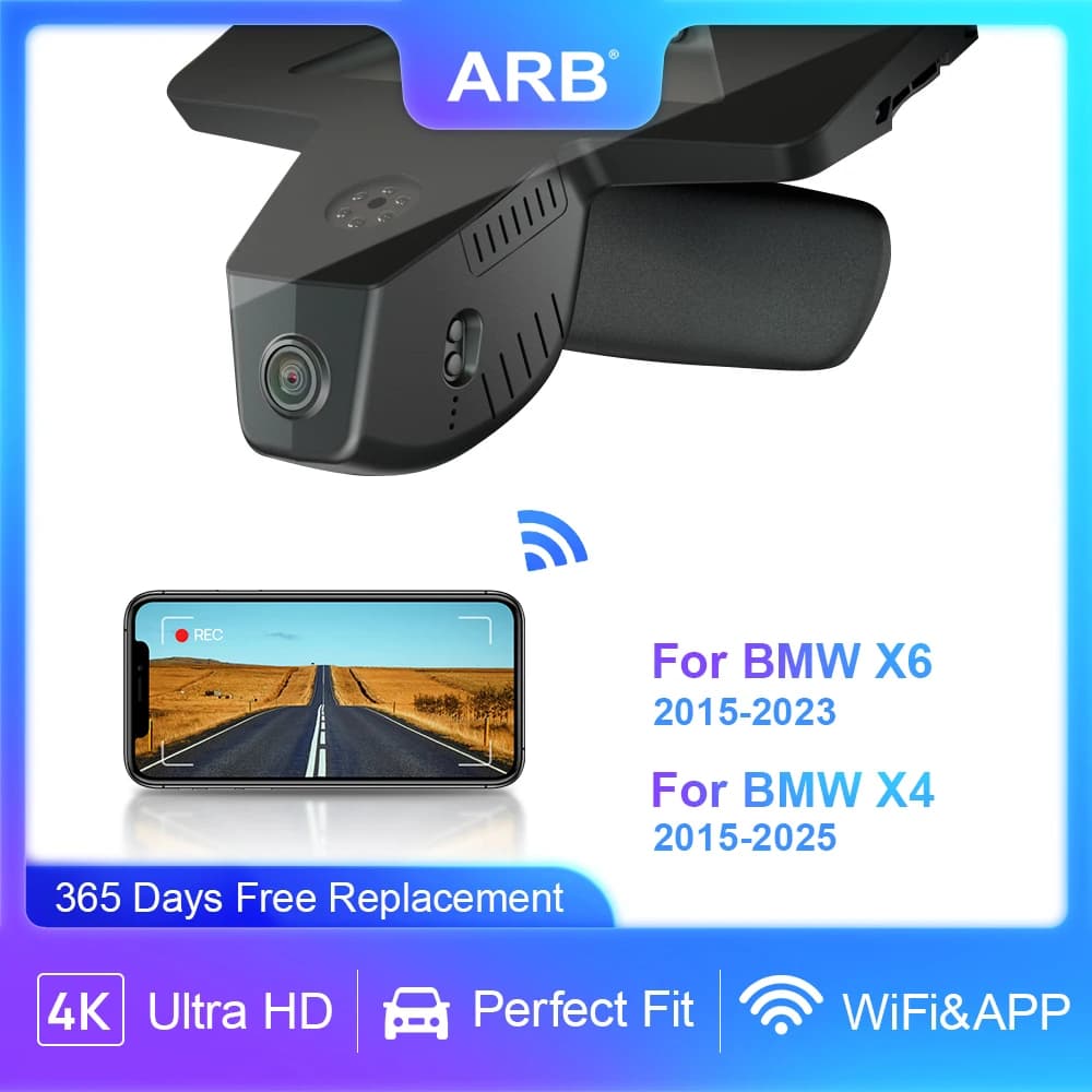 Dashcam for BMW X6 (G06) 2020 - 2023/X6 (F16) 2015 - 2019, for X4 F26 (2015-2018) and X4 G02 (2019-2025), ARB Factory Look Car DVR