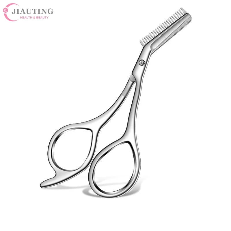 Eyebrow Scissors For Men And Women Makeup Tools One Metal Texture With Comb Eyebrow Razor Beauty Scissors Stainless Steel