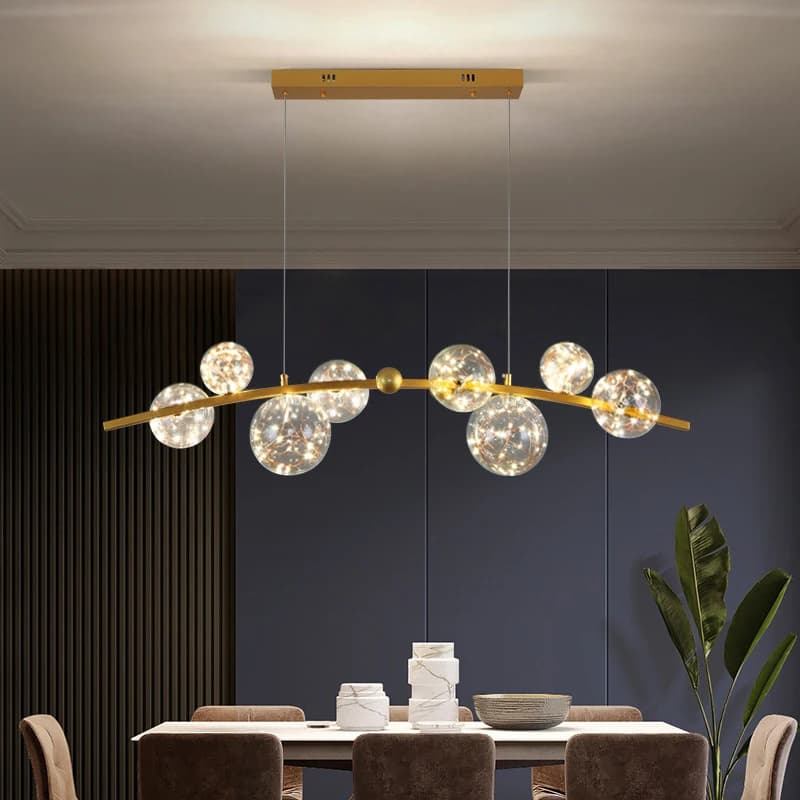Ristorante moderno Lampadario a LED Oro/Nero Soggiorno Cucina Illuminazione interna di lusso Decorazione della stanza Lampade nordiche