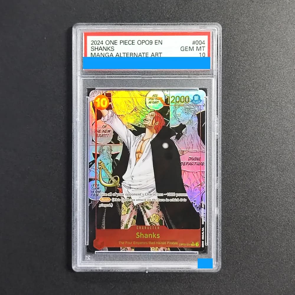 Carte Collezionabili Proxy DIY 2024 ONE PIECE OPO9 EN SHANKS 004, Etichette Olografiche Rare, Regalo per Collezionisti