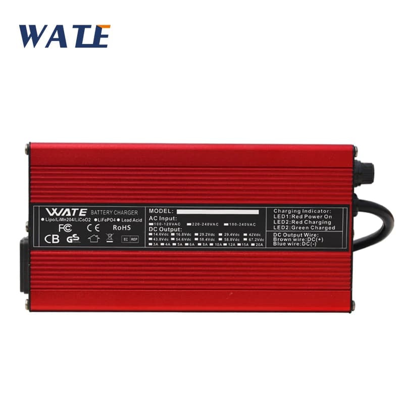 29.4V 10A Lithium Battery Charger for 24V 7S 25.9V Li-ion Lipo Power Supply With Botton Battery Charger