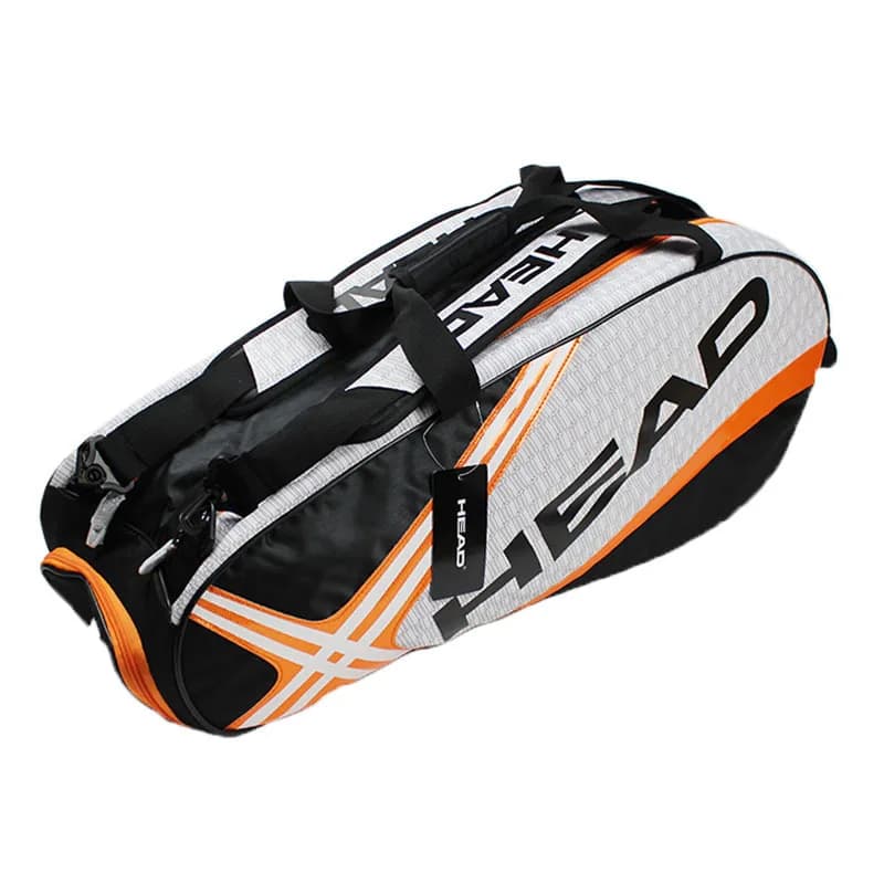 Large Capacity HEAD tennis rack for 3-6 pcs gym bag for badminton and squash with separate shoe compartment