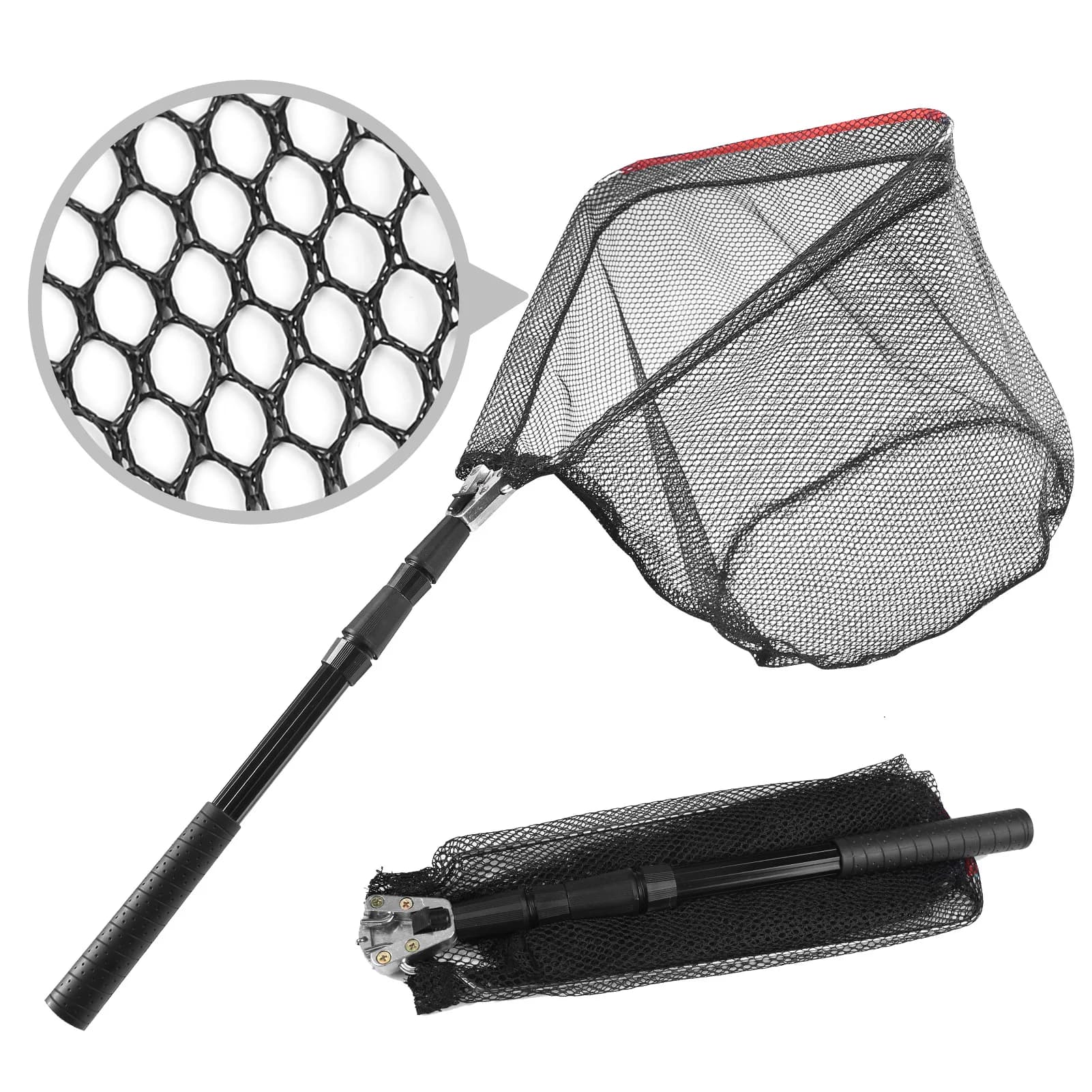 130CM Aluminum Alloy Fishing Network Telescopic Folding Guadeloupe Retractable Rod for Carp Fishing Equipment Release Capture