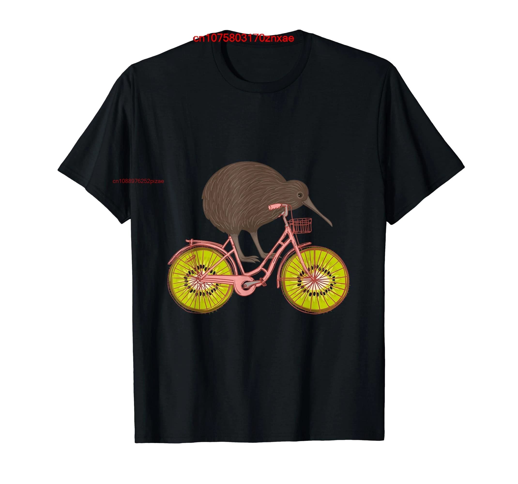 100% cotone simpatico animale Kiwi ciclismo Nuova Zelanda T-shirt UOMINI DONNE T-shirt UNISEX taglia S-6XL