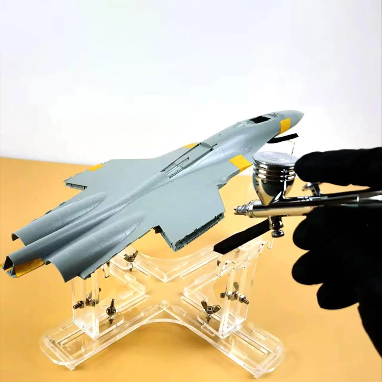 Aircraft Model Spray Painting Rack Airplane Model Display Fixed Stand Clear Practical Multifunction for Household Dorm Men Women