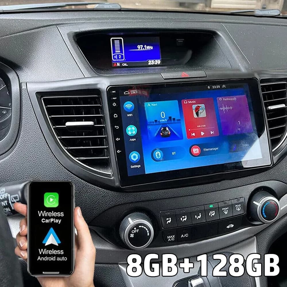 Autoradio Android 15 con Carplay per Honda CRV CR-V 4 RM RE 2012-2016, Navigazione GPS, Lettore Multimediale Video, Stereo WiFi+4G
