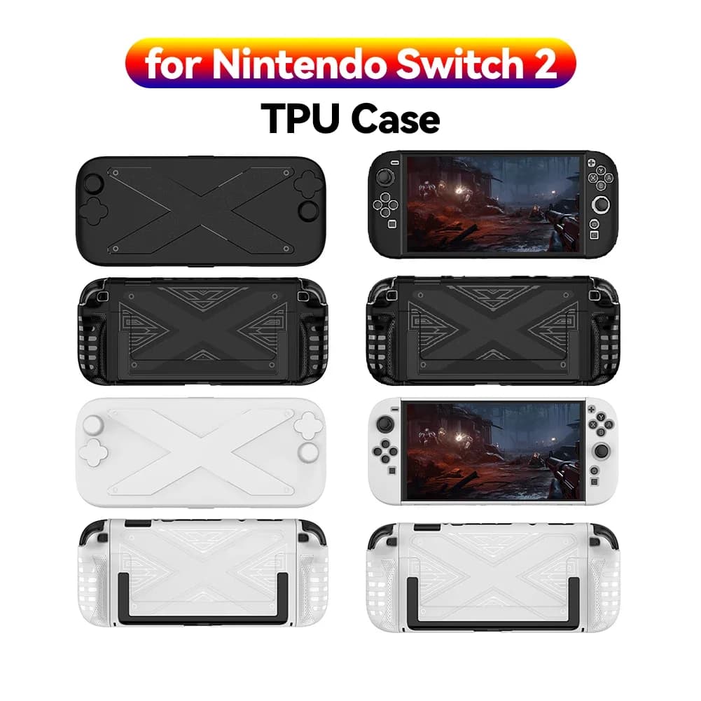 Custodia in TPU+PC con impugnatura ergonomica, antiurto, anti-caduta, protezione completa e antiscivolo per Nintendo Switch 2