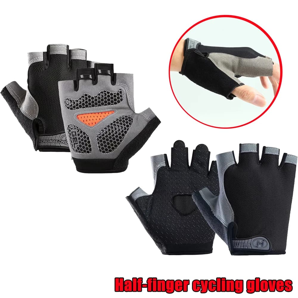 Cycling Gloves Breathable Mid-Size Women's Anti-Slip Anti-Slip Bike Without Sports Gym Training