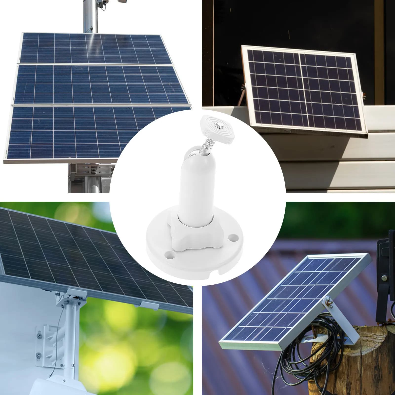Solar Panel Mount Bracket Security Camera Compatible Adjustable ABS Bracket Outdoor Trail Camera Surveillance Solar Panel