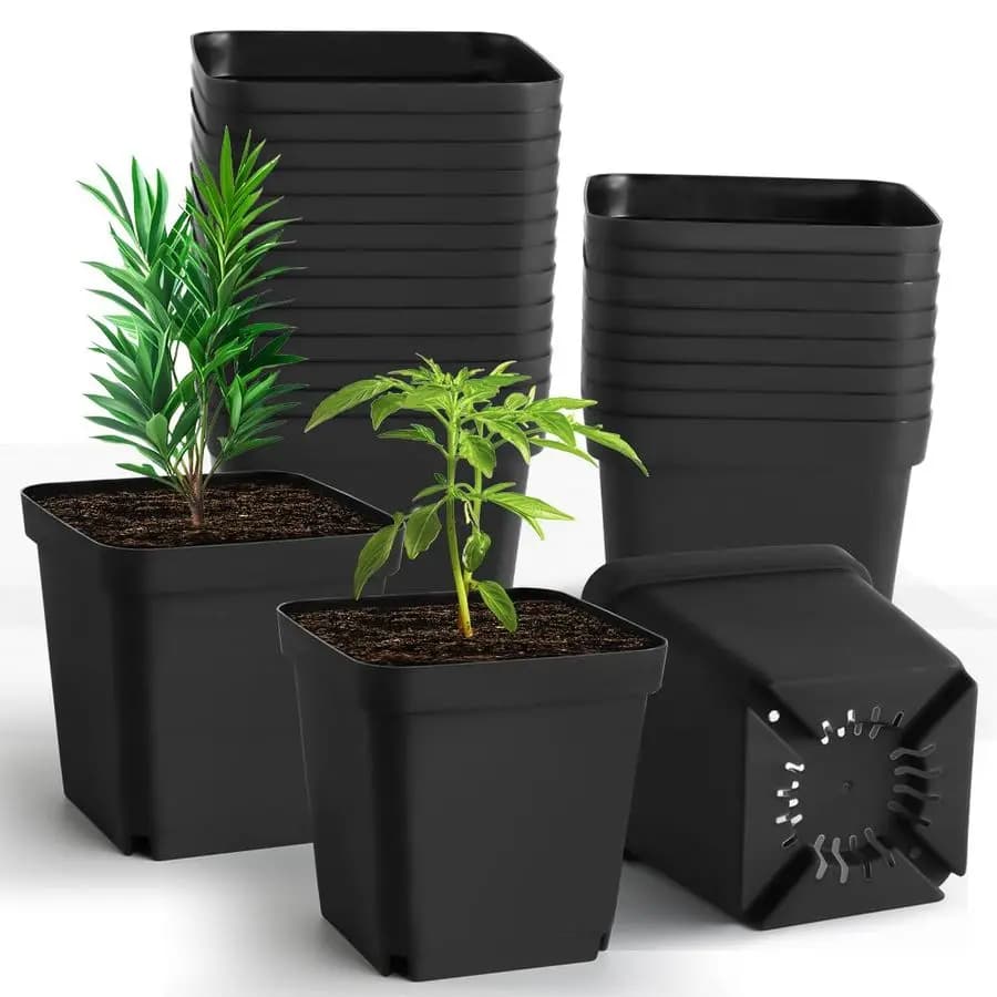 Vasi per Piante da 5,5 Pollici, Vaso in Plastica con Fori di Drenaggio, 30 Pezzi, Vasi Riutilizzabili per Semina, Vasi da Giardino per Fiori e Piante
