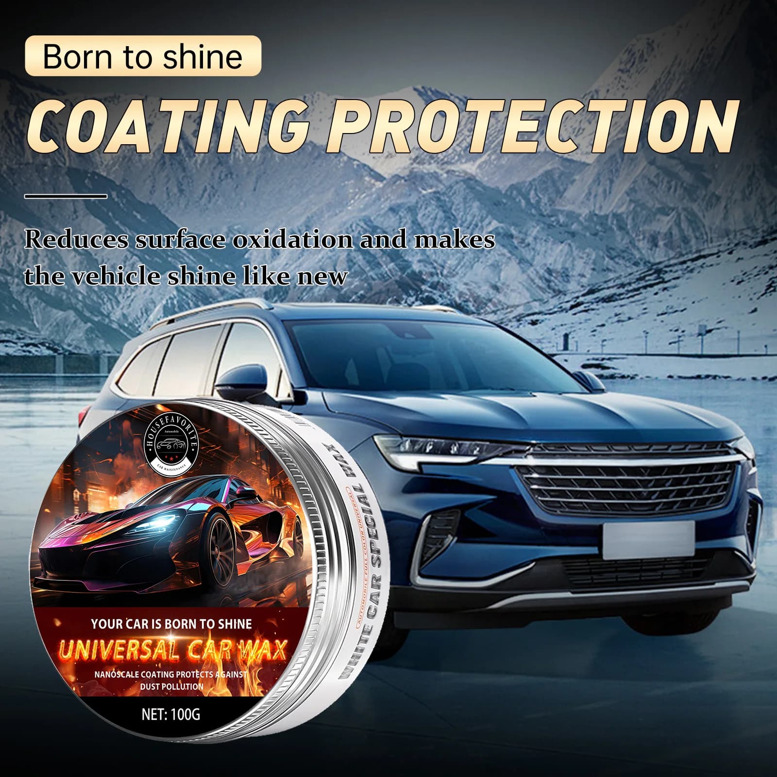 200g Car Polish Cera per auto Placcatura in cristallo Duro lucido Carnauba Strato di cera che copre Vernice Rivestimento superficiale Formula Pellicola impermeabile
