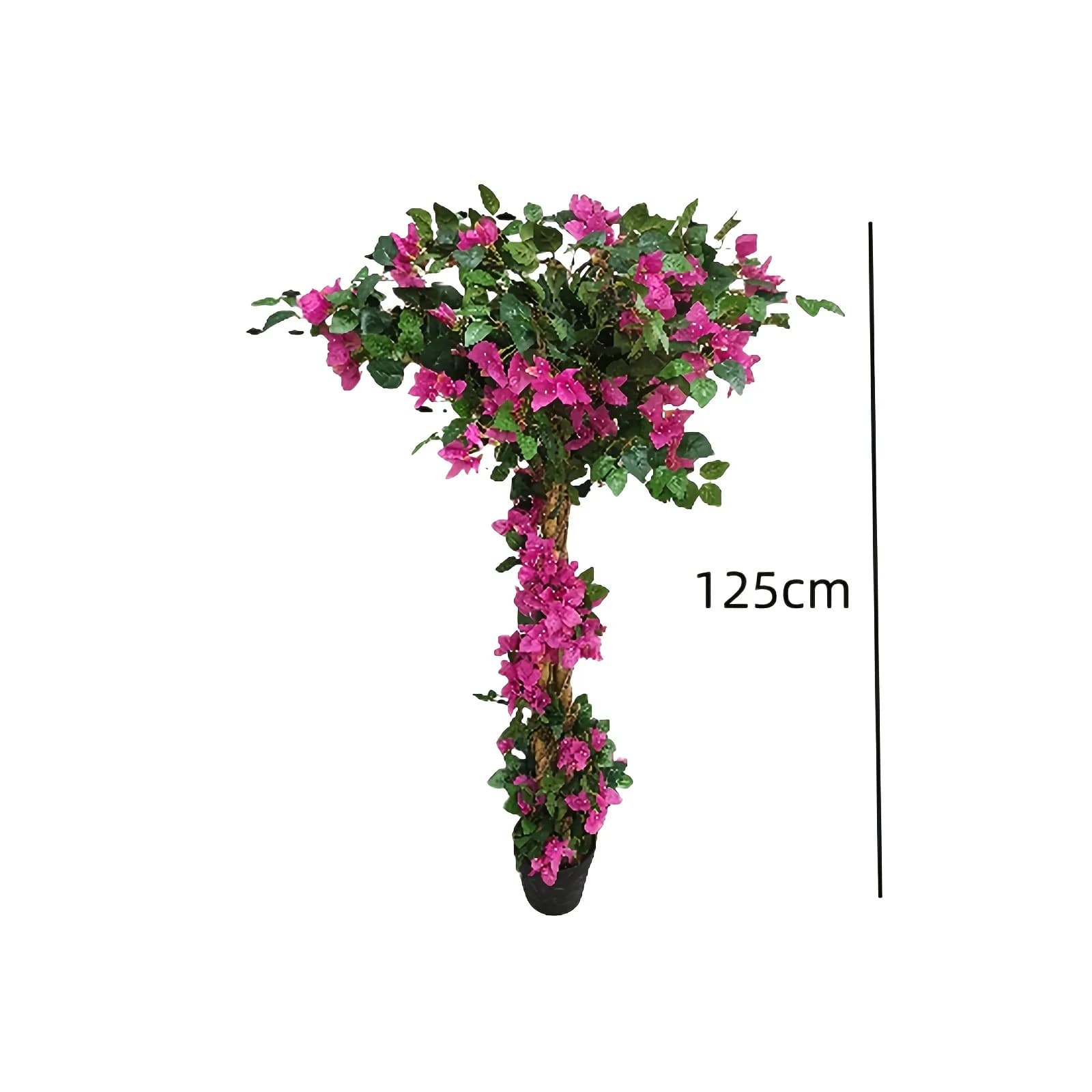 Tall Realistic Artificial Bougainvillea Tree with Lifelike Flowers & Green Leaves – Potted Faux Plant for Indoor Decor, Ideal fo