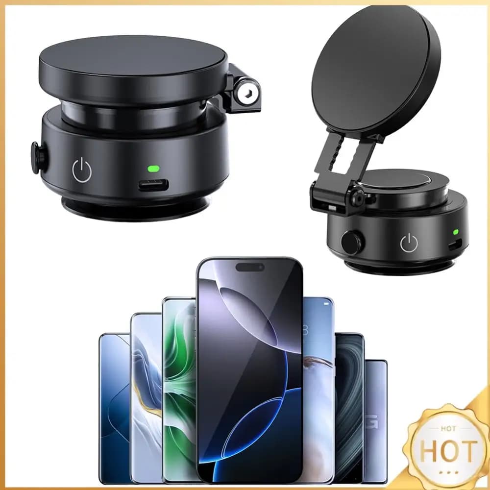 Supporto Magnetico per Telefono da Auto con Ventosa 360° Compatibile con Magsafe ° Supporto Magnetico Girevole e Pieghevole per Auto con Ventosa Elettrica per iPhone