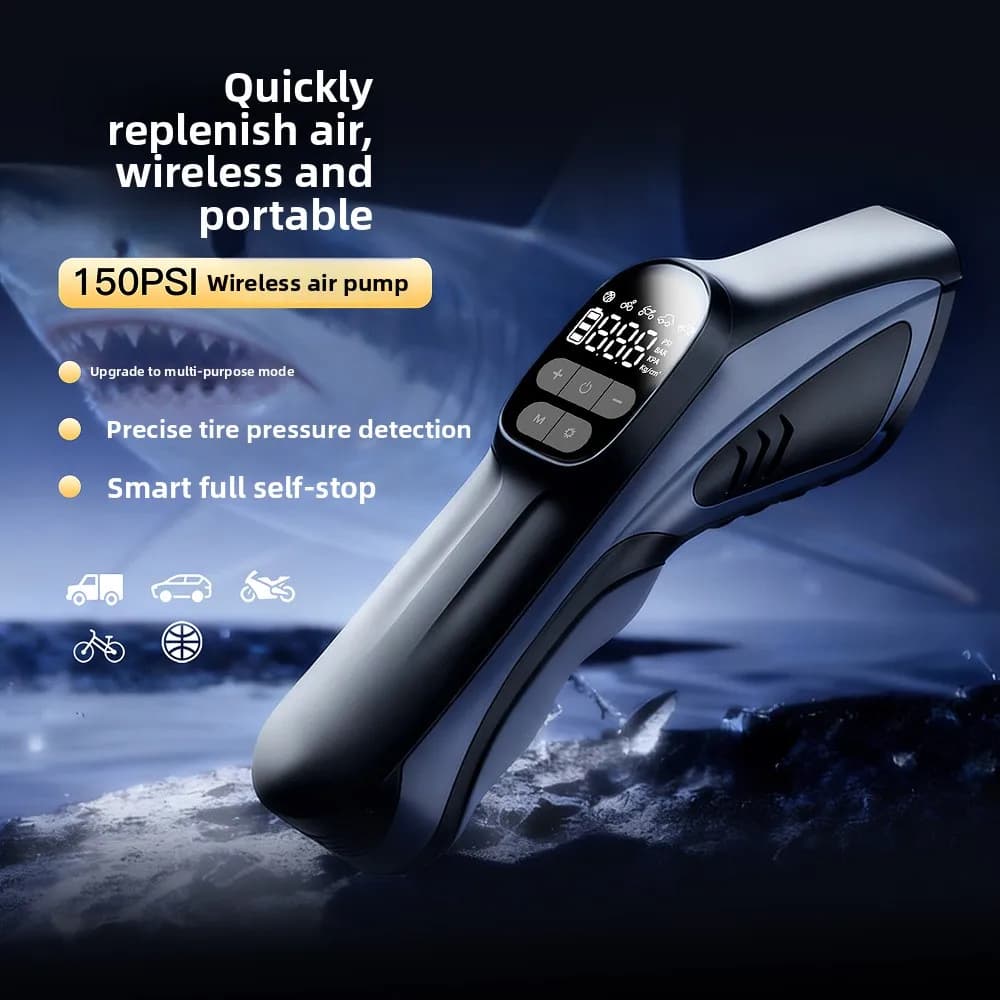 2026 New Cordless Digital Tire Inflator, Mini Handheld Rechargeable Air Pump Portable for Car Bicycle E-bike Tyre