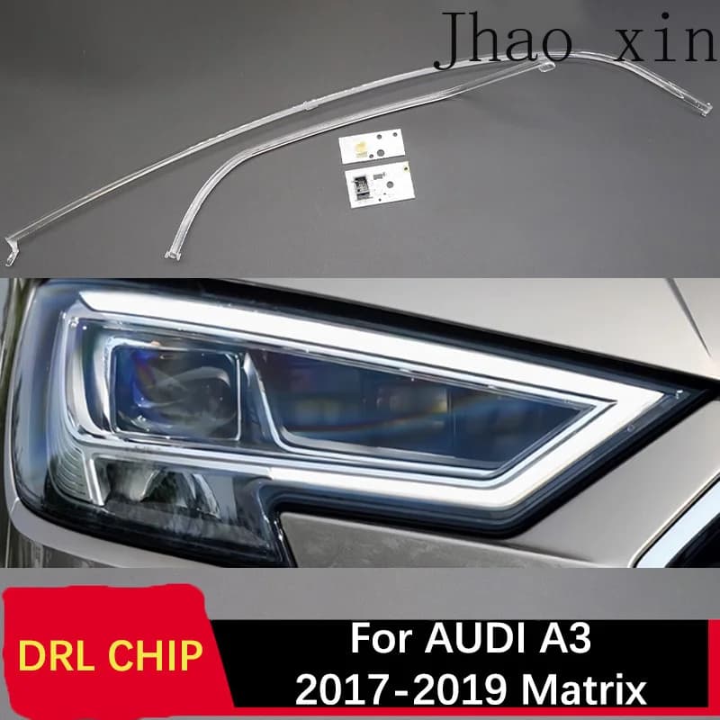 Circuit Board Angel Eye Ballast Lamp Tube for Audi A3 Car Daytime Lights DRL CHIP Light Guide Strip 2017-2019 Matrix White Light
