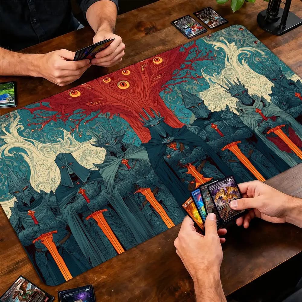 Tappetino da gioco Tree of Life and the Guardians Magic Card Battle Mat MTG con base antiscivolo, tappetini da gioco per TCG