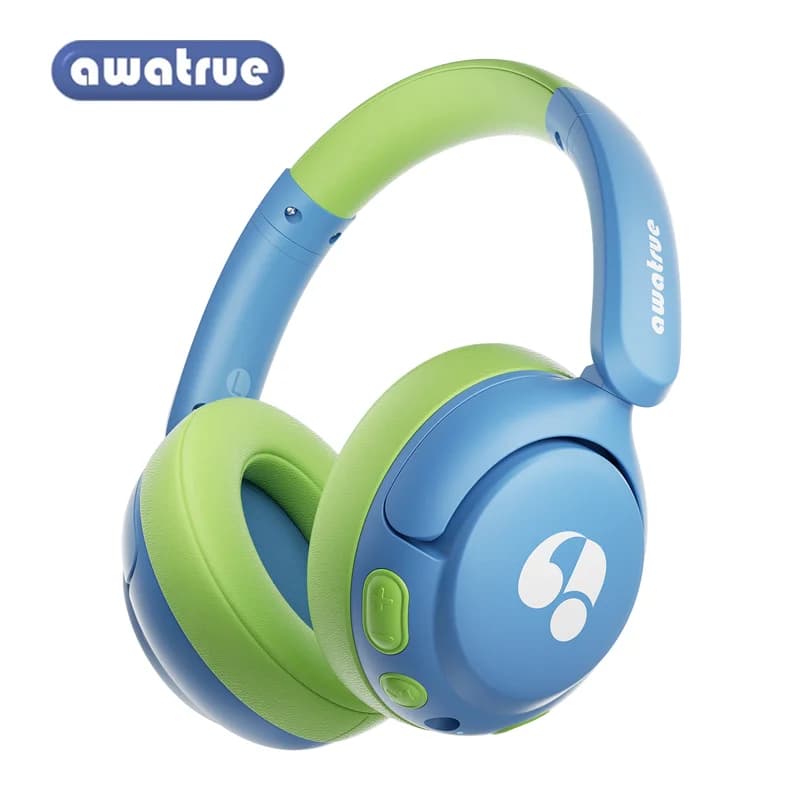 Awatrue Kids Cuffie Bluetooth 5.4 85dBA Volume sicuro Cuffie over-ear wireless leggere per lettore IPad/YOTO/tablet/scuola