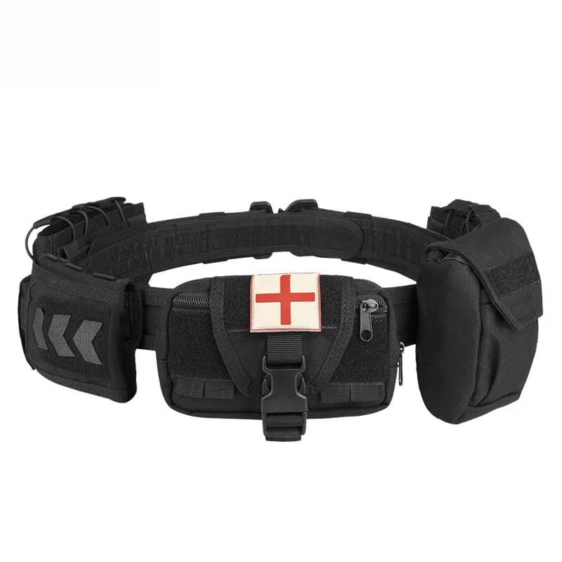 YAKEDA 6 in 1 Tactical Waist Bag Outdoor Multifunction Climbing Storage Bag Hiking Hunting Tactical Pouch Belt Pocket Bag
