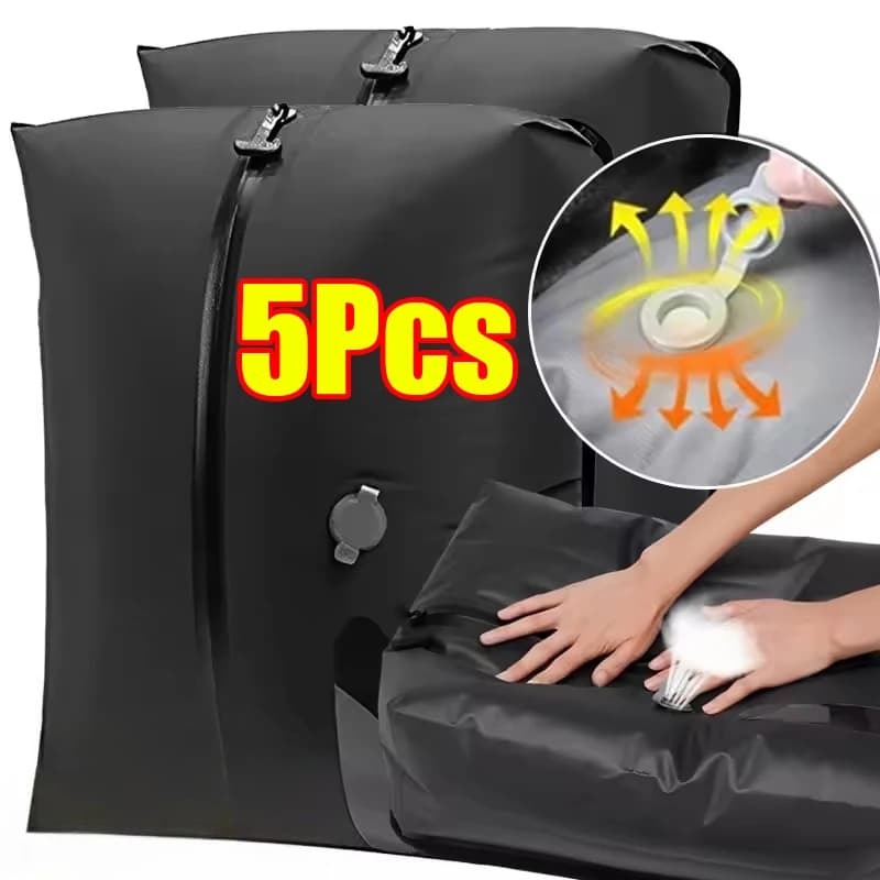 1-5 pezzi sacchetti di compressione sottovuoto sacchetti sigillanti multiuso sacchetti di compressione da viaggio facili da usare per zaino da viaggio