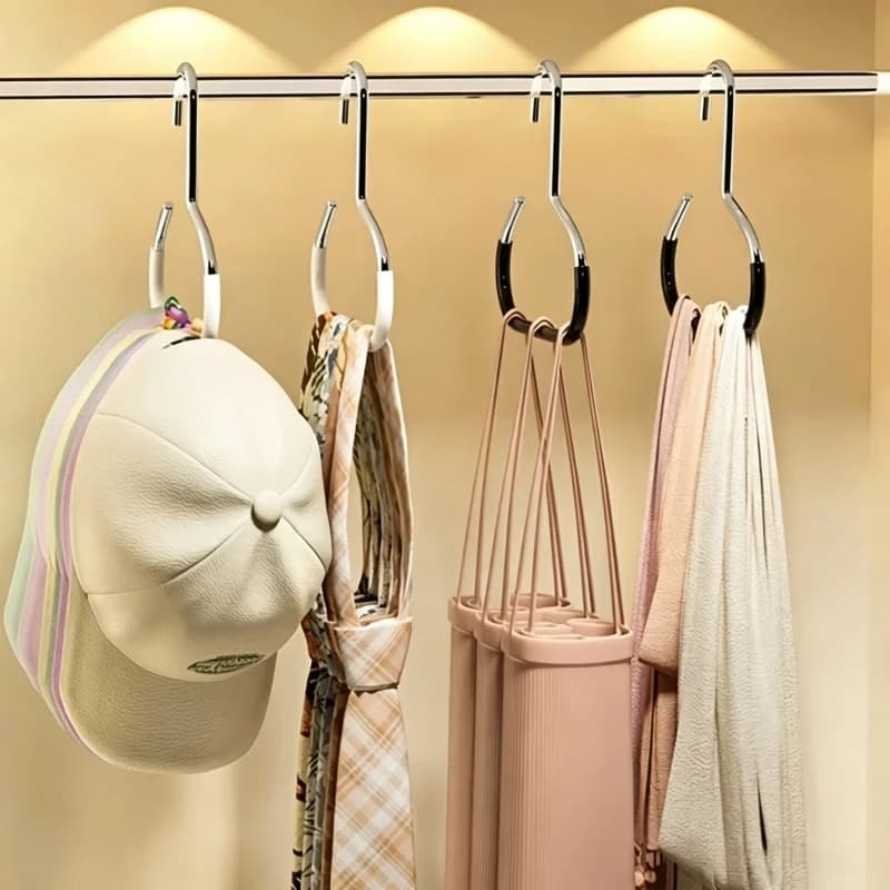 1/ 3 /5 /10PCS Stainless Steel Hat Hanger Organizer Space Saving Non-Slip Cap Holder forBaseballCaps Bra Handbag Belt ClosetHook