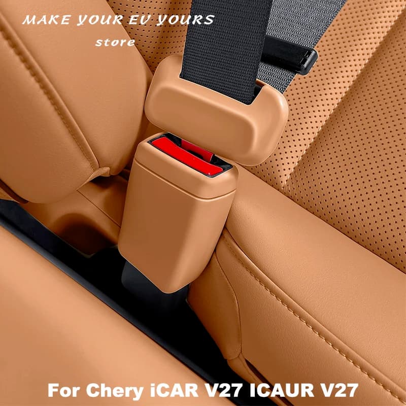 For Chery iCAR V27 ICAUR V27 2026 Car Seat Belt Silicone Protective Cover Car Interior Protective Equipment Accessories