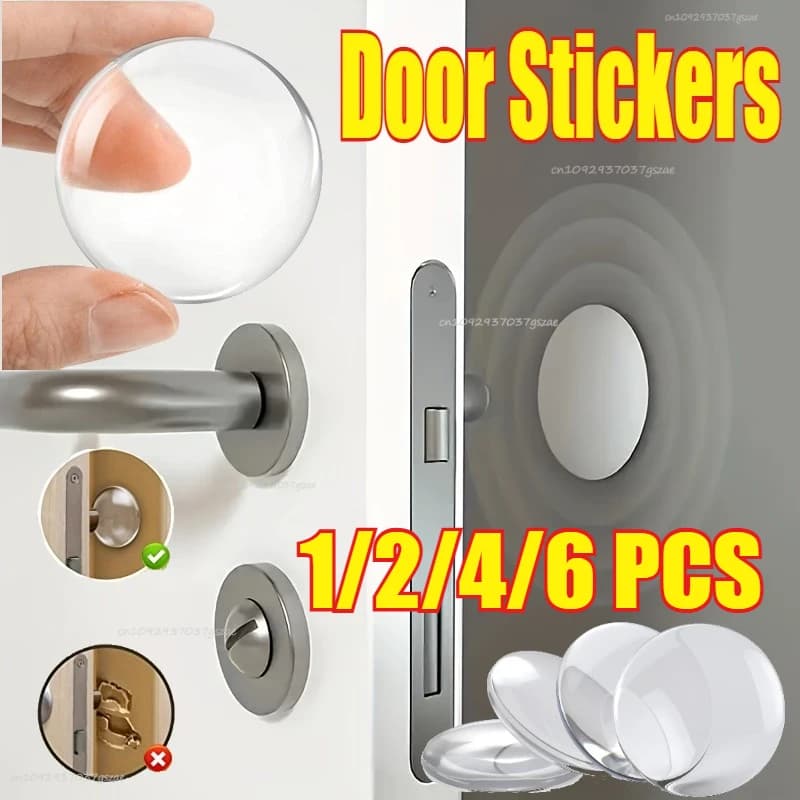 Fermaporta autoadesivo Maniglia Paraurti Silicone Muto Protezione anti-shock Porte Pad Decorazione della casa Protezione da parete