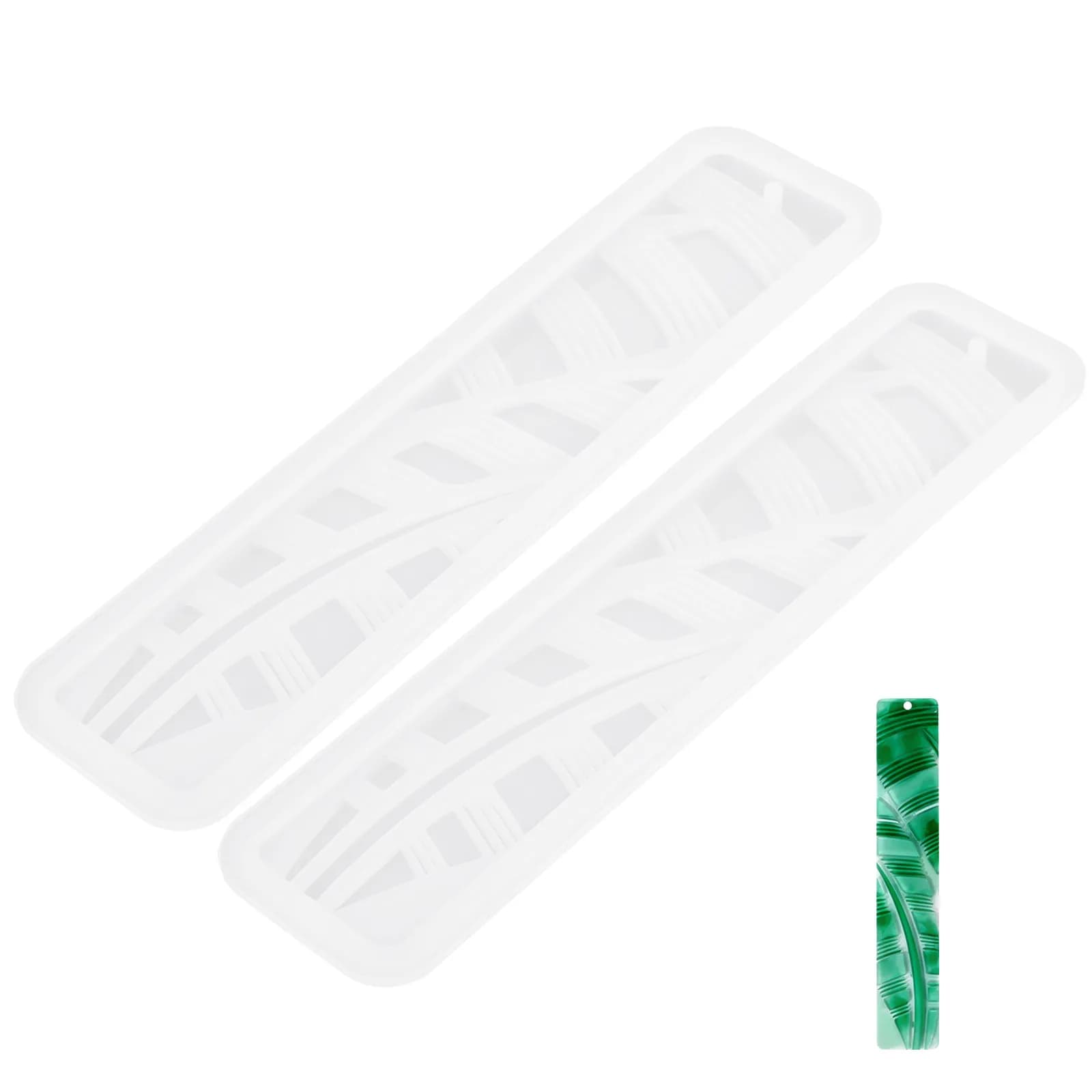 2 Pezzi Stampi Premium in Silicone per Segnalibri, Strumenti Fai-da-te per la Creazione di Segnalibri in Resina Epossidica, Fiori Secchi, Glitter e Bronzatura
