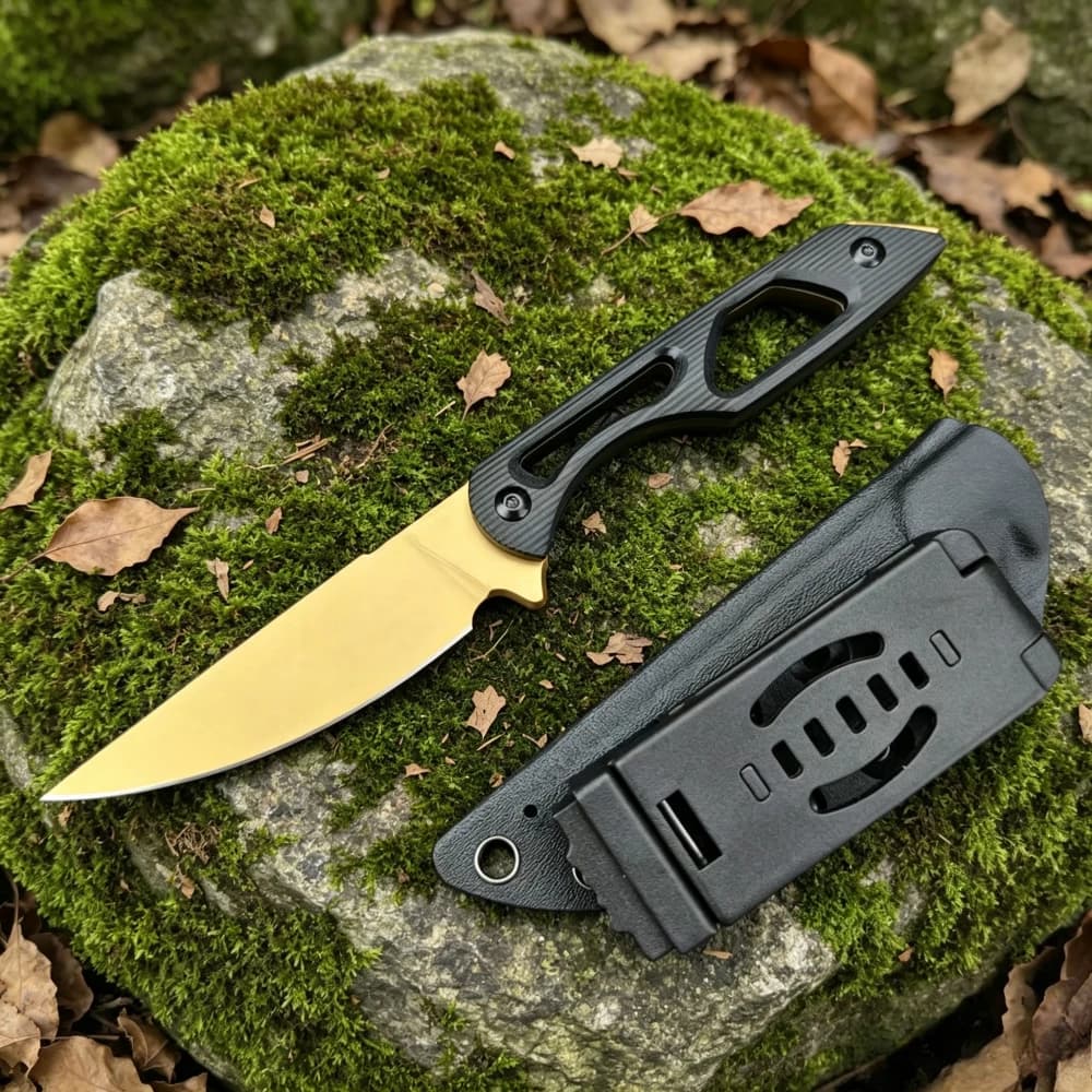 G10 Handle Kitchen Fruit Knife High-quality Camping Picnic Tool Lightweight Outdoor Portable Fishing Straight Knives with Sheath