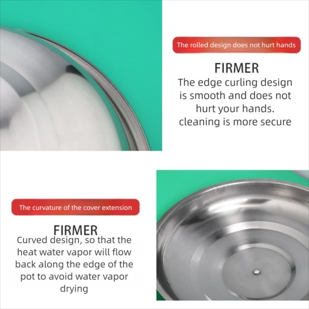 28/32/36/40cm Stainless Steel Pot Cover with Knob Cookware Parts Round Pot Lids Cover Universal Frying Pan Cover