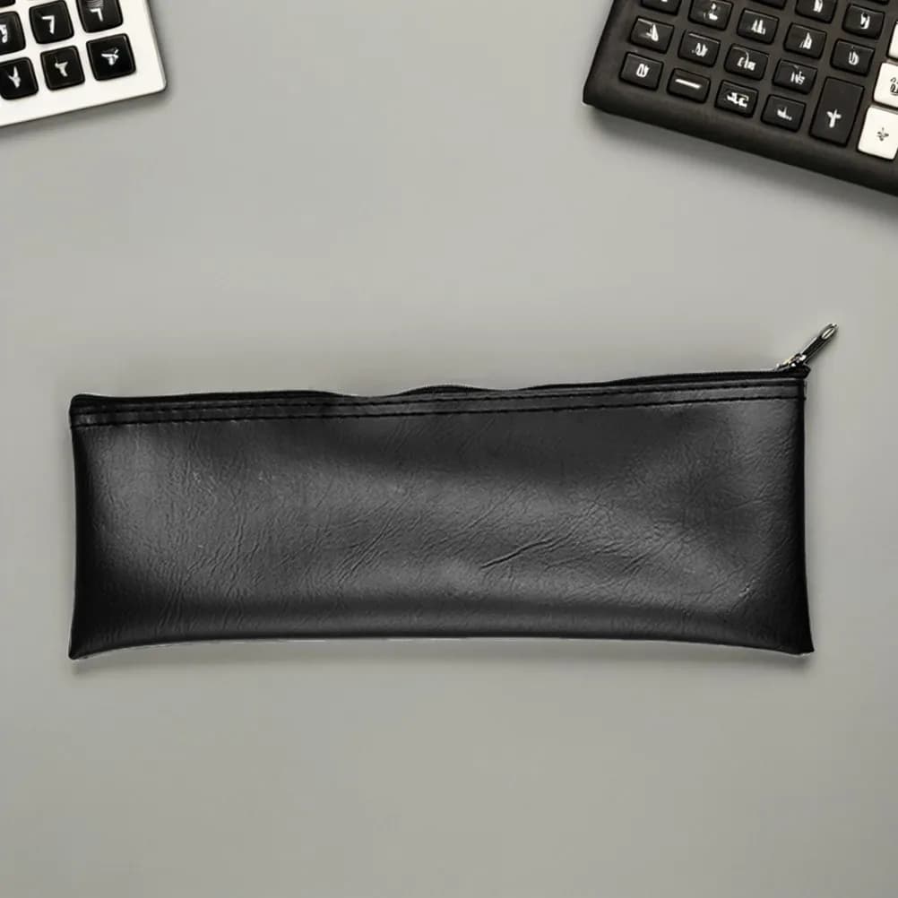 5Pcs Microphone Storage Bags PU Zipper Protective Case Wireless Mic Carry Pouch Outdoor Travel Music Equipment
