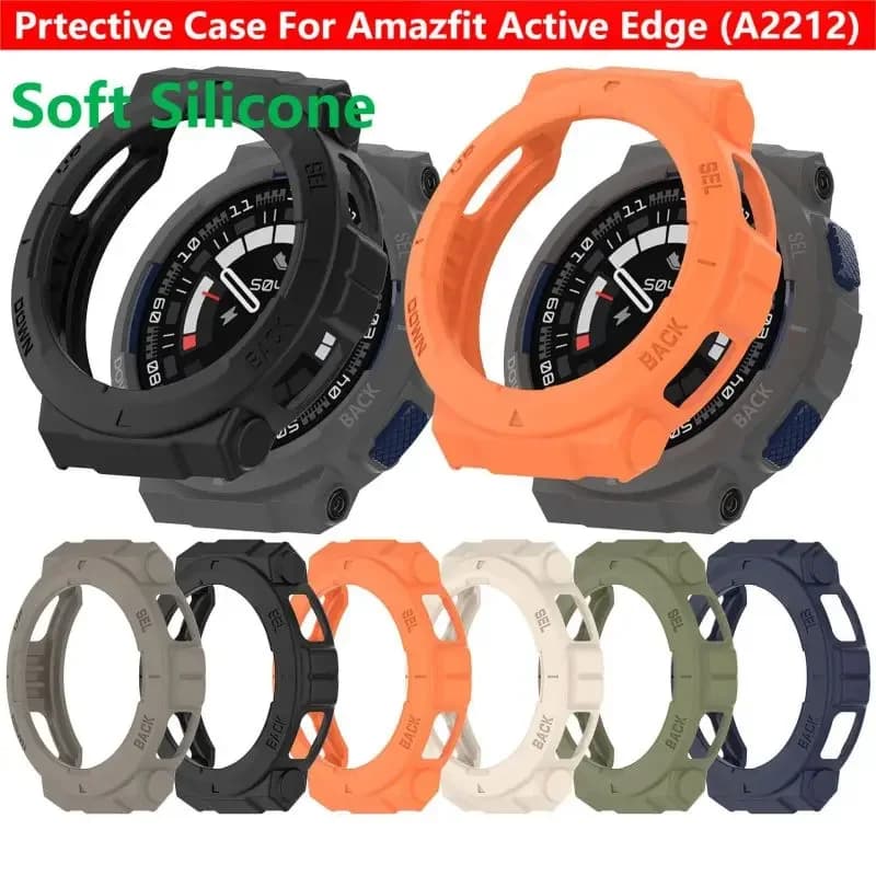 Custodia morbida in silicone TPU per Amazfit Active Edge (A2212) Smart Watch Cinturino Custodia protettiva Shell Protezione paraurti per Huami Watch