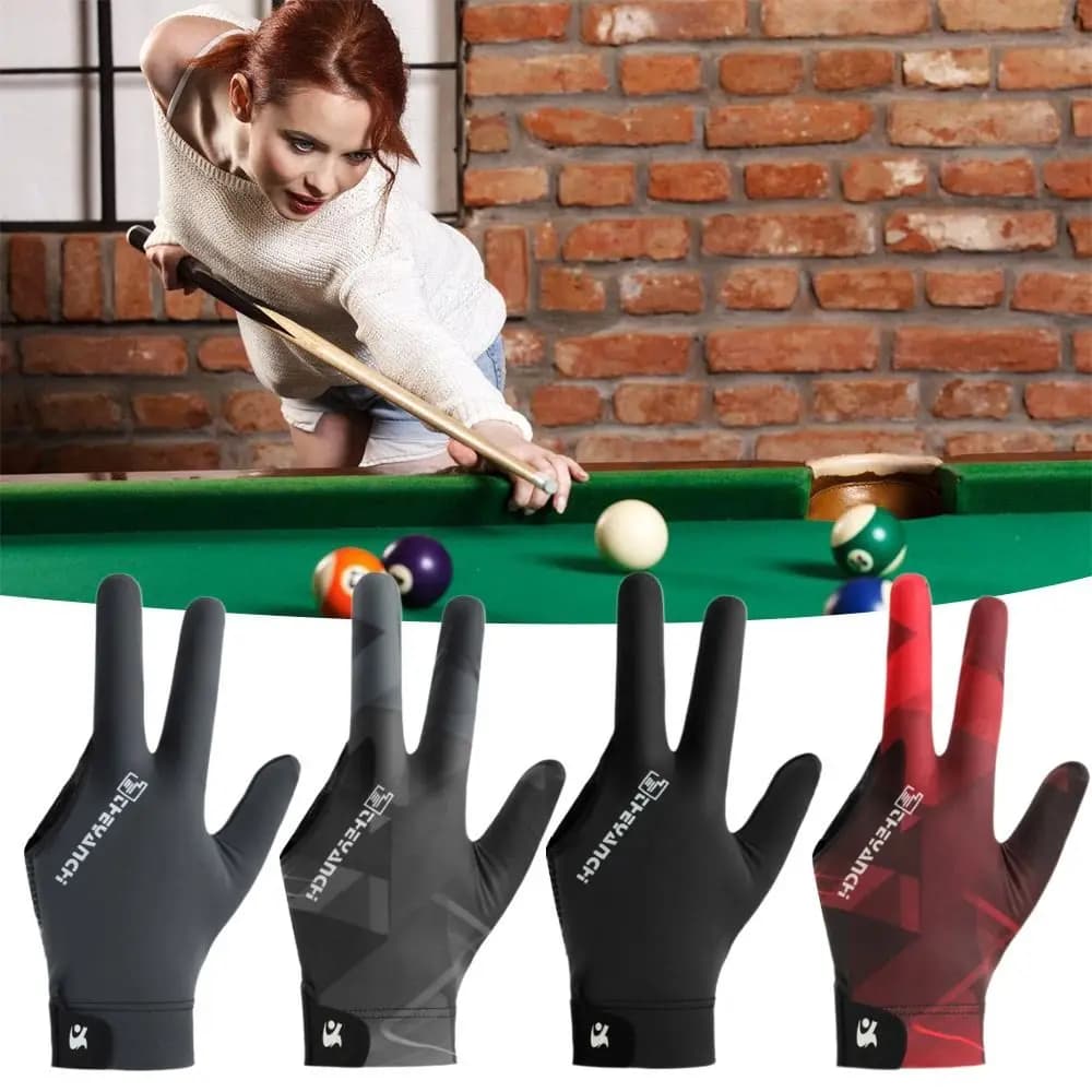 Billiard Glove for Left Hand Elastic three-tip non-slip glove breathable training gloves from billiards accessories for Fitness