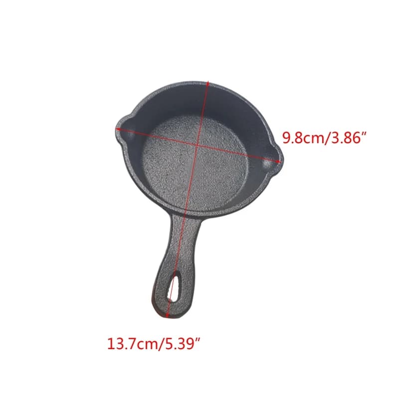 8.5cm piccola padella bistecca pentola antiaderente in ghisa materiale Wok padelle con manico per induzione domestica piano cottura a Gas elettrico A0KF