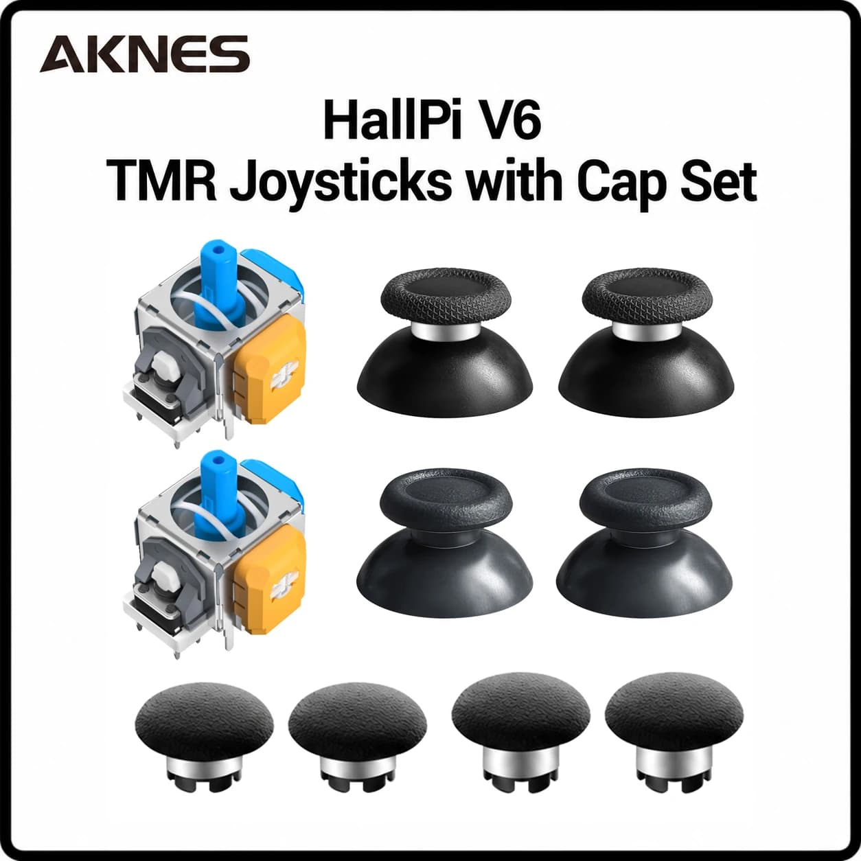 HALLPI × AKNES V6 TMR Joystick Anti-Drift Replacement Stick for PS5 and PS4 Controller Repair Game Accessories