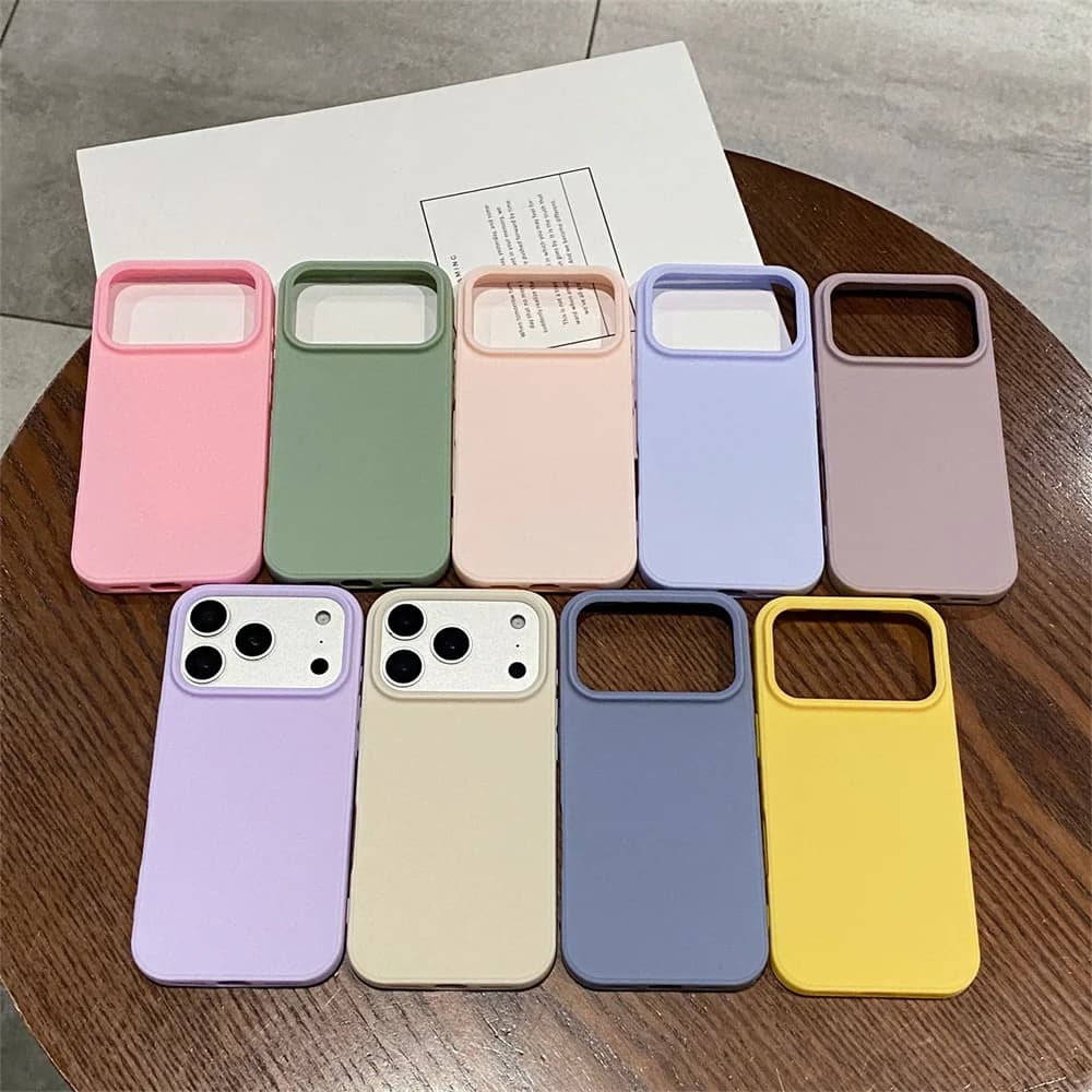 Pair Simple Candy Colors Antique case for iPhone 17 16 15 14 13 Cover for phone 17 16 15 14 Pro MAX soft shockproof back Funda