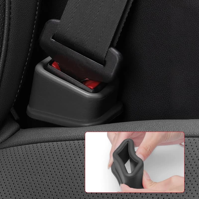 2/4 Pezzi Copri Fibbia Cintura di Sicurezza Auto, Protezione Anticollisione in EVA per Presa Ancoraggio Cintura, Accessori Interni Auto