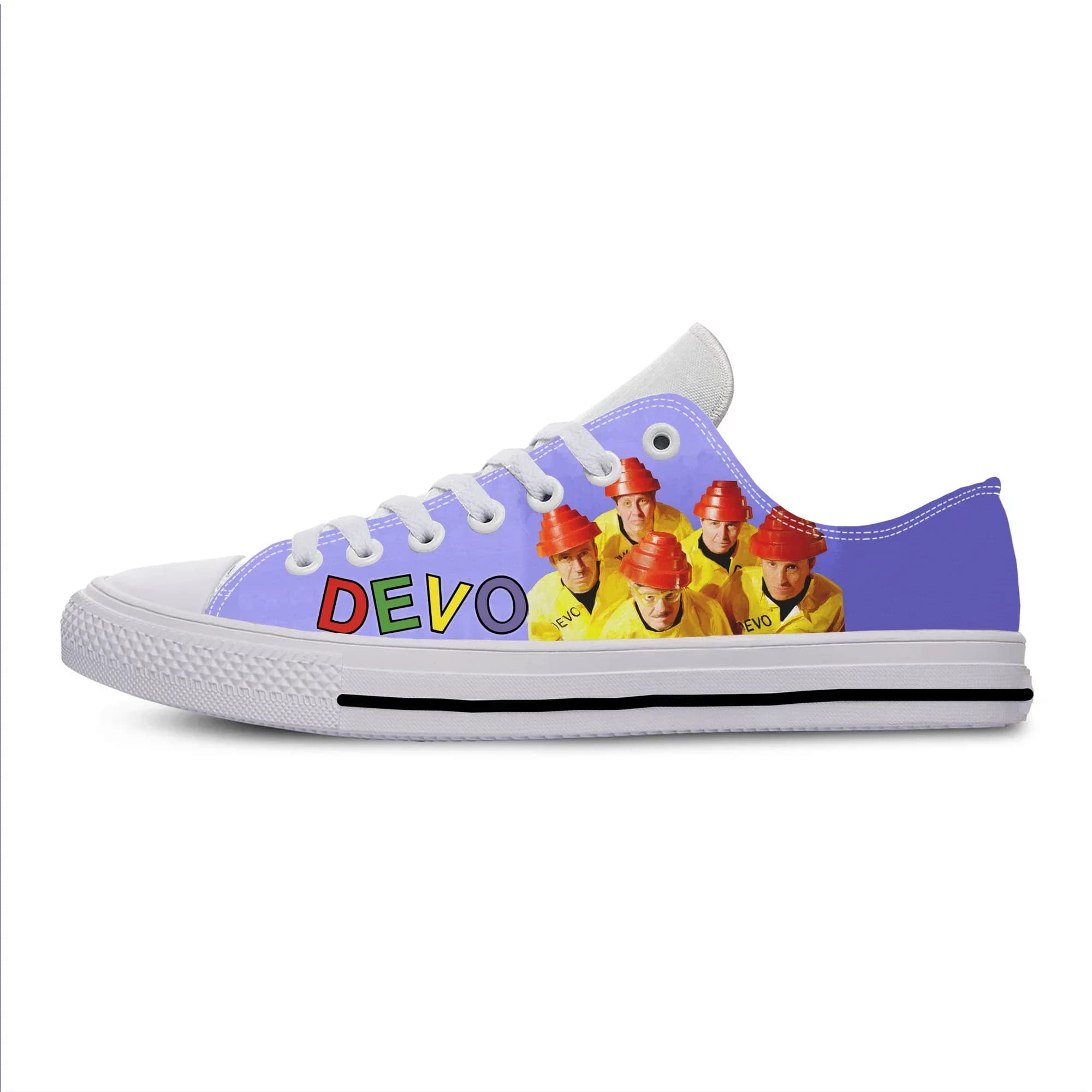 Devo Whip It Rock Band Low Top Sneakers Scarpe casual da uomo, donna, adolescente, scarpe da corsa in tela, scarpe leggere con stampa 3D