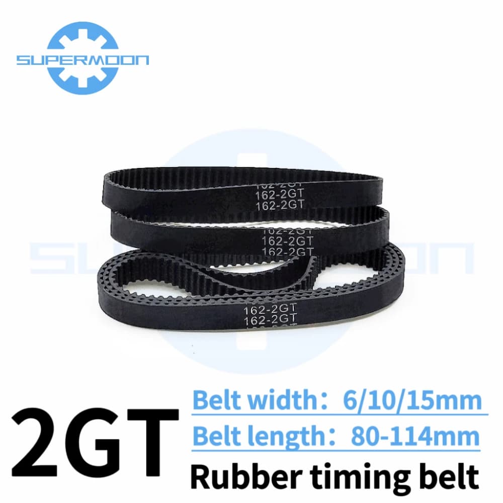2GT Timing cinghia sincrona lunghezza 80 82 84 86 90 92 94 96 98 100 102 104 106 108 110 112 114mm larghezza 6 ~ 15mm parte stampante 3D GT2