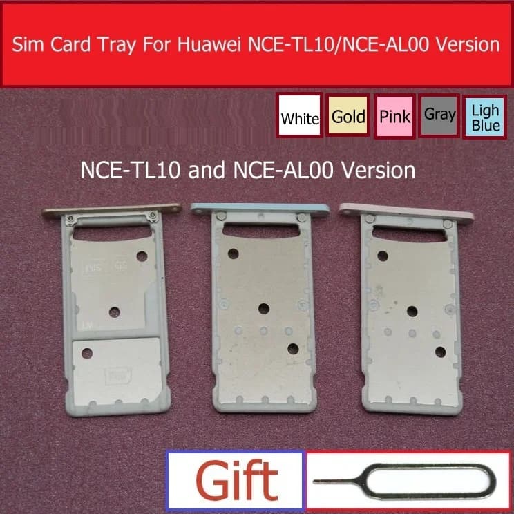 Adattatore per slot per scheda SIM e supporto per vassoio scheda per Huawei Enjoy 6 NCE-AL10 NEC-TL10/AL00 Parti per slot per memoria e presa per scheda SIM