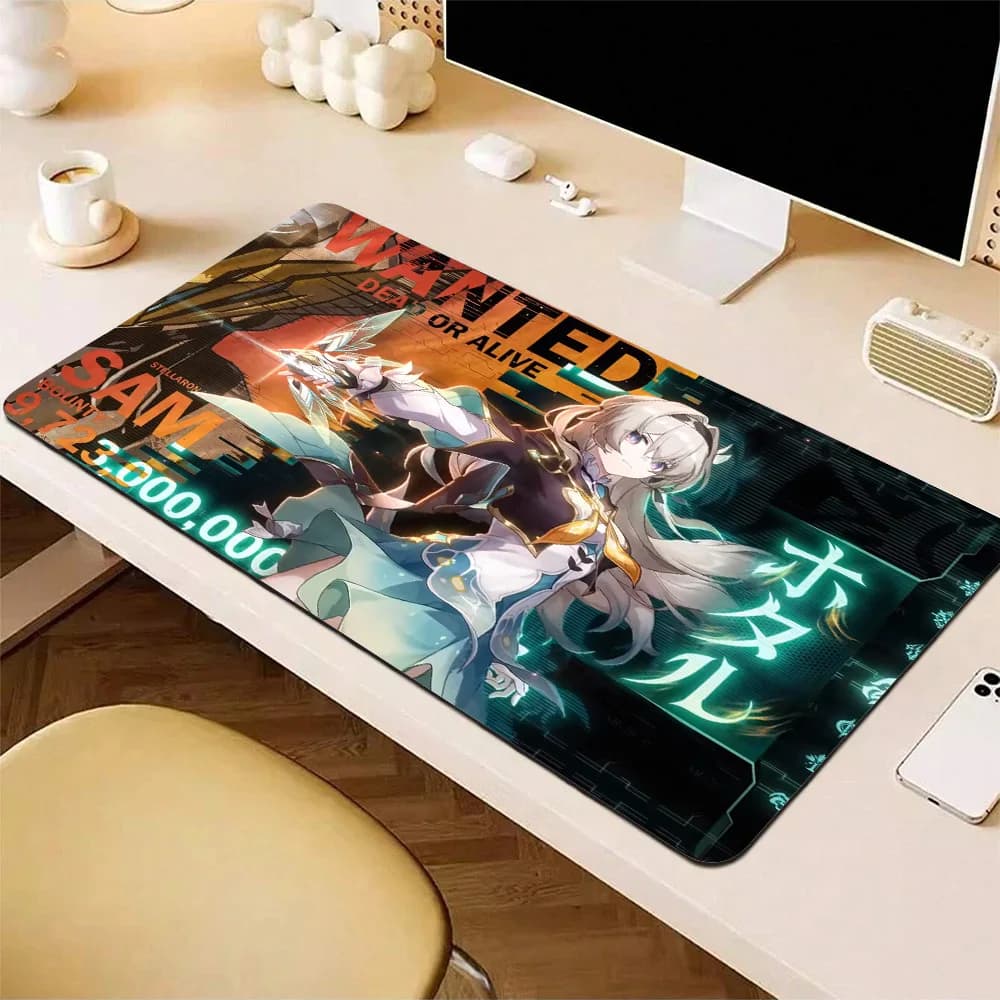 Stampa HD Honkai Star Rail Firefly Tappetino per mouse per computer Scrivania Accessori per ufficio Armadietto per PC Tastiera Tappetini da gioco Xxl Grande Mause Pad