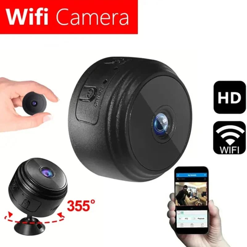 Mini Telecamera A9 HD 720P, Telecamera IP WiFi Intelligente per Sicurezza Domestica, Monitoraggio Remoto Mobile con Applicazione