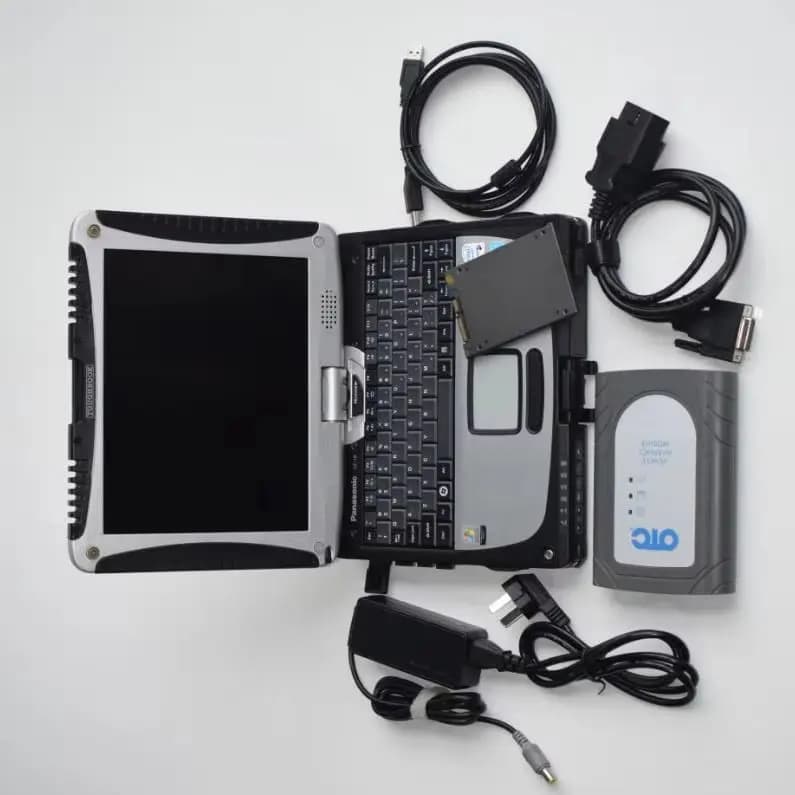 otc it3 for toyota diagnostic V18.00.008 software in 90% New laptop cf19 touch screen ready use Global Techstream GTS connector