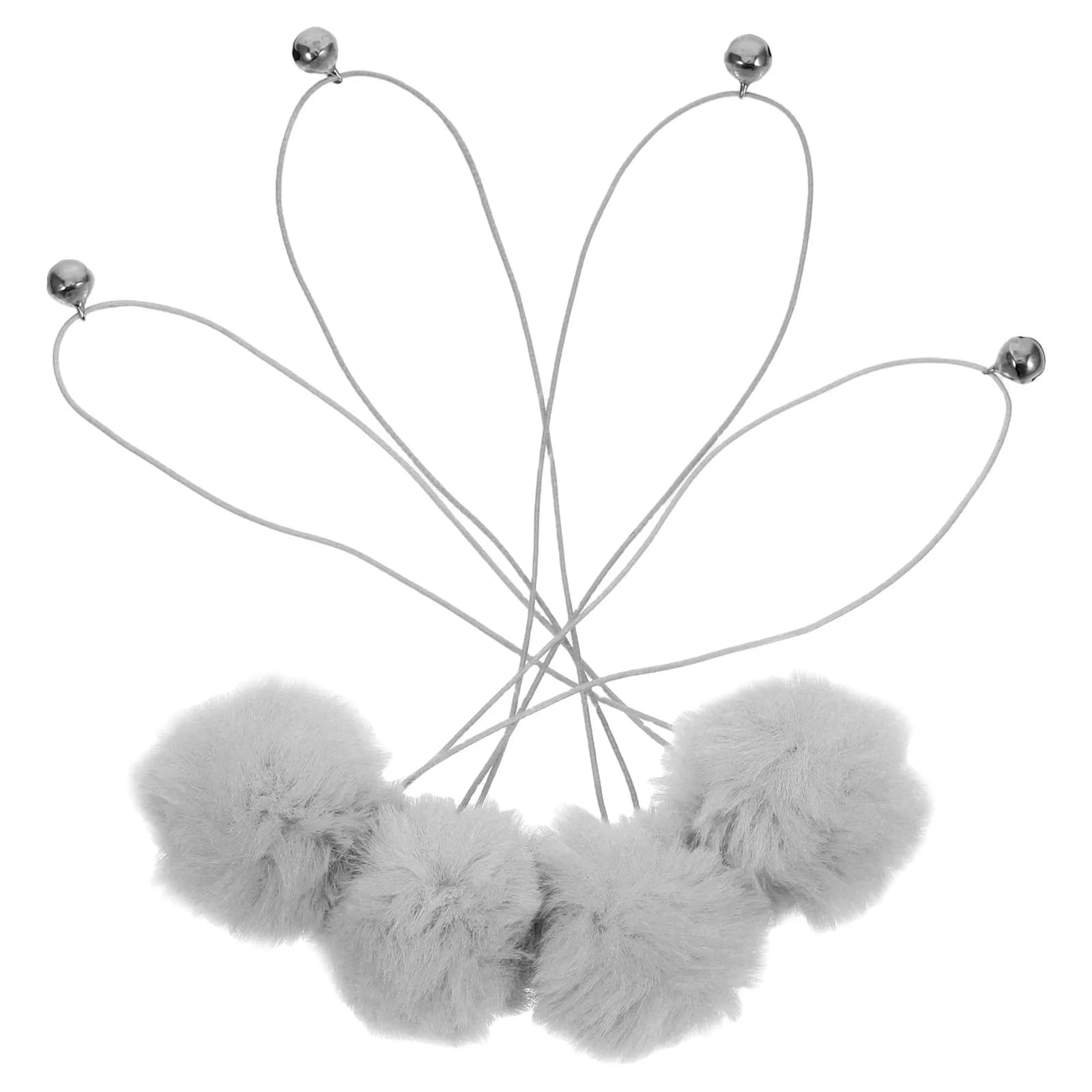4 Pezzi Palline Interattive a Molla con Campanello Sostituibili per Tiragraffi per Gatti, Accessori di Ricambio per Alberi per Gatti