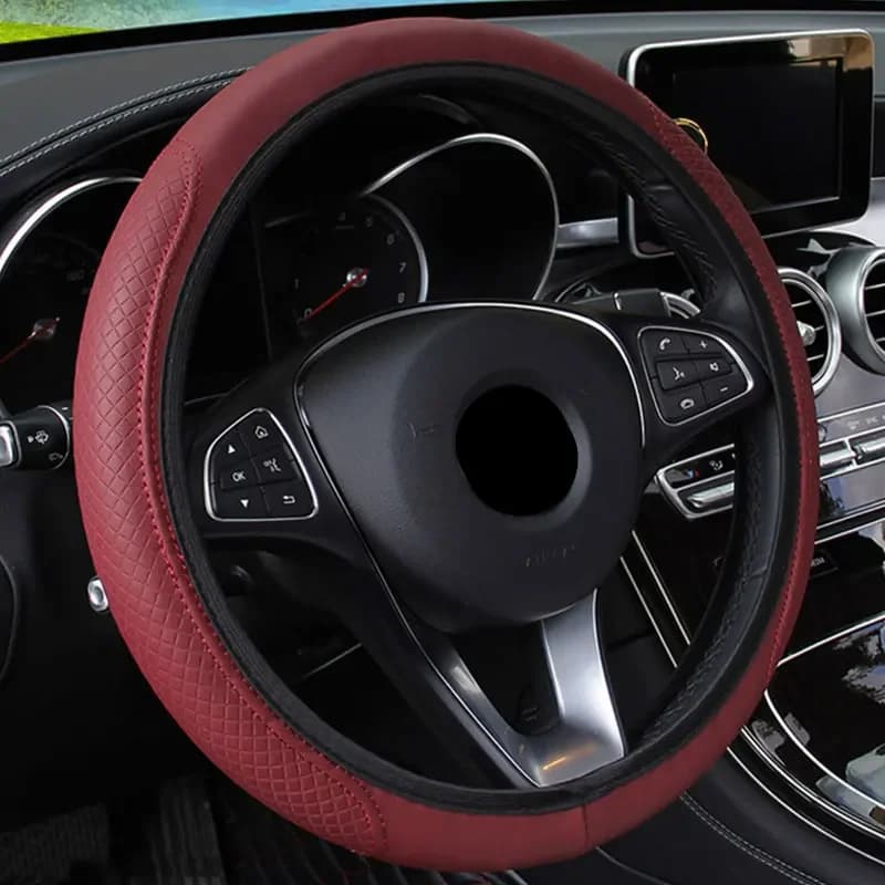 Coprivolante Universale Intrecciato, Protezione per Volante Auto, Accessori Interni per Auto