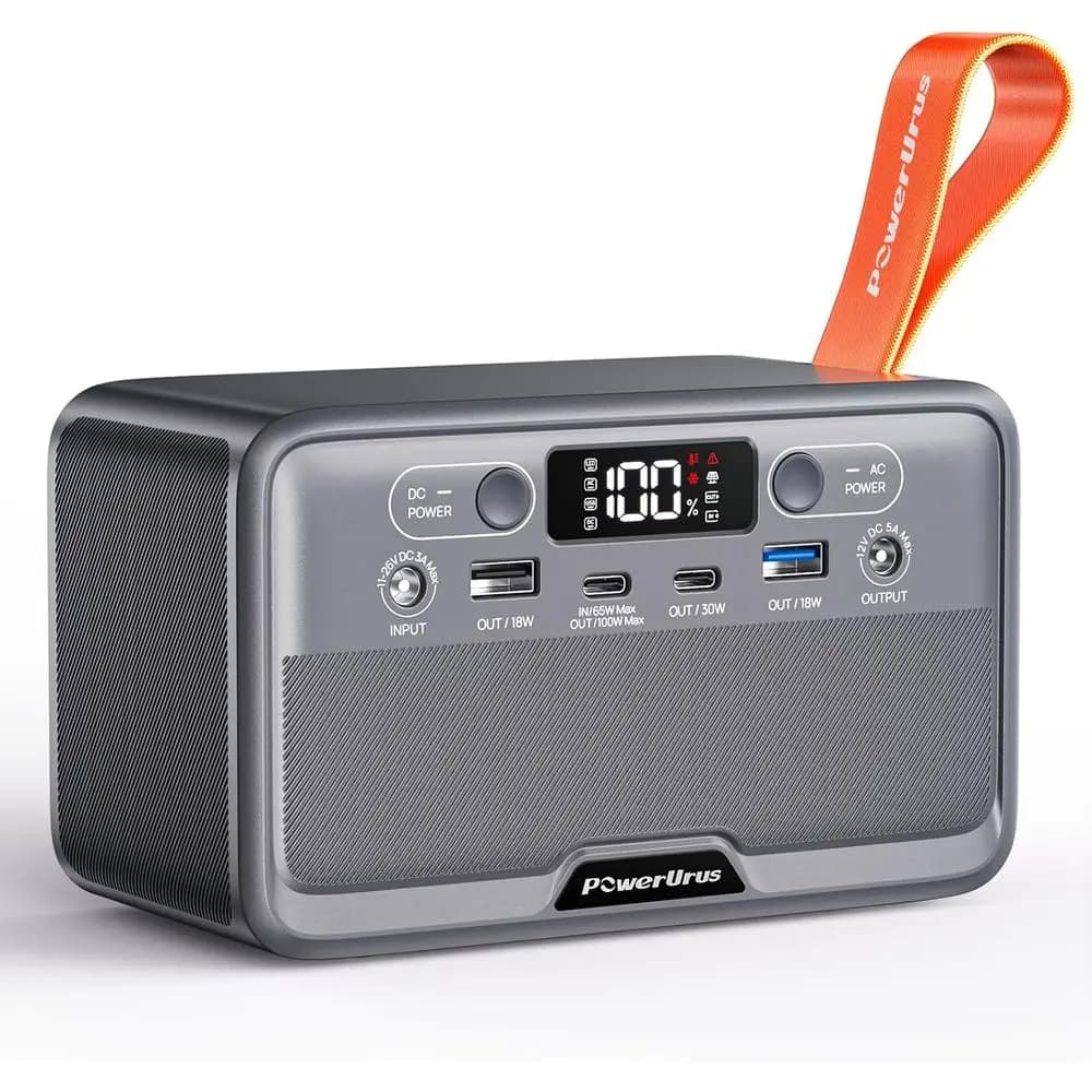 Stazione di Alimentazione Portatile da 28000mAh con Presa AC da 100W, Batteria LiFePO4, Ricarica Rapida per Campeggio, Casa, Ufficio, Approvata TSA