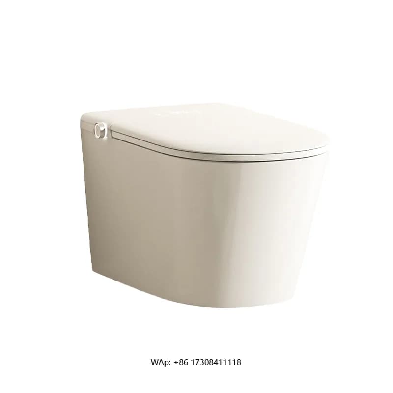 WC bidet intelligente sospeso a parete automatico Accessorio da bagno in ceramica monopezzo Ciotola allungata Il telecomando include intelligente