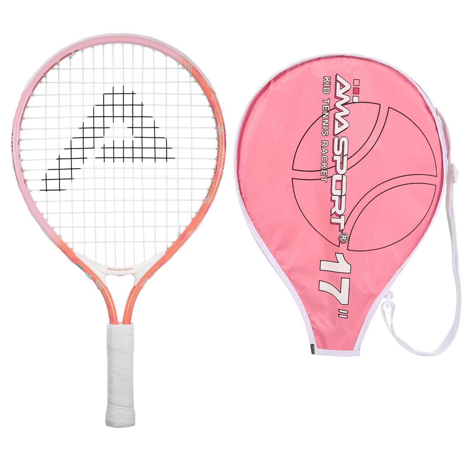 Racchetta da tennis per bambini AMASPORT Premium 17-25'' Leggera e resistente per racchette da tennis per principianti di età compresa tra 2 e 12 anni