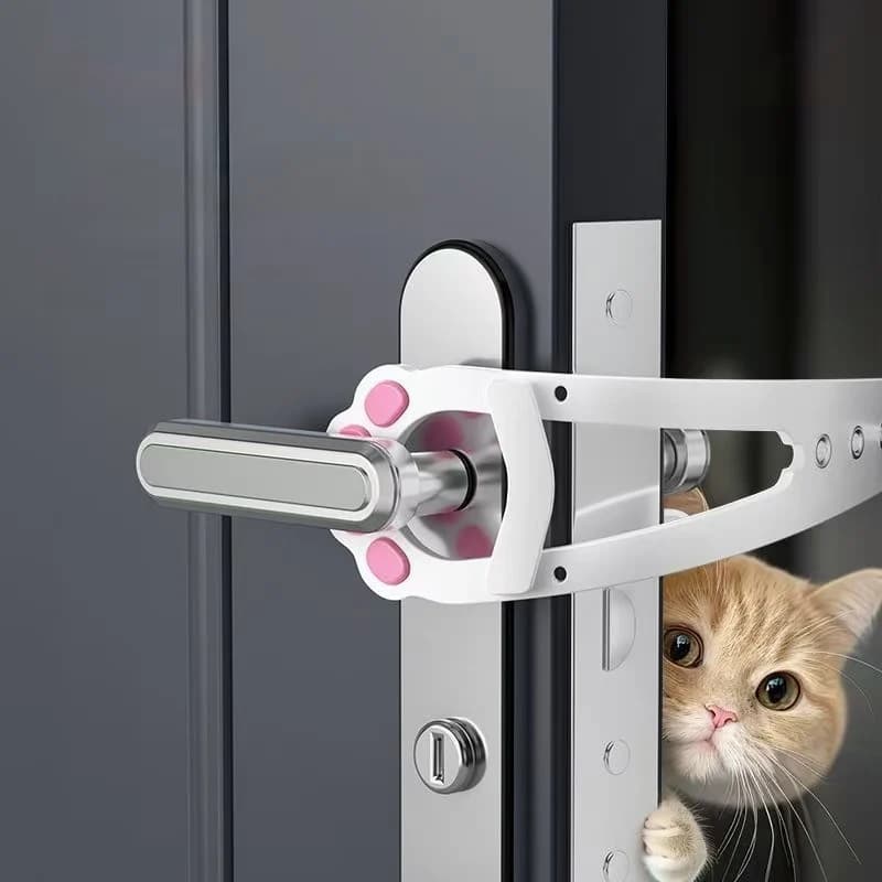 Larghezza regolabile Supporto per porta per gatti Chiusura a forma di pesce Design flessibile rapido Fermaporta Fermaporta Forniture per animali domestici