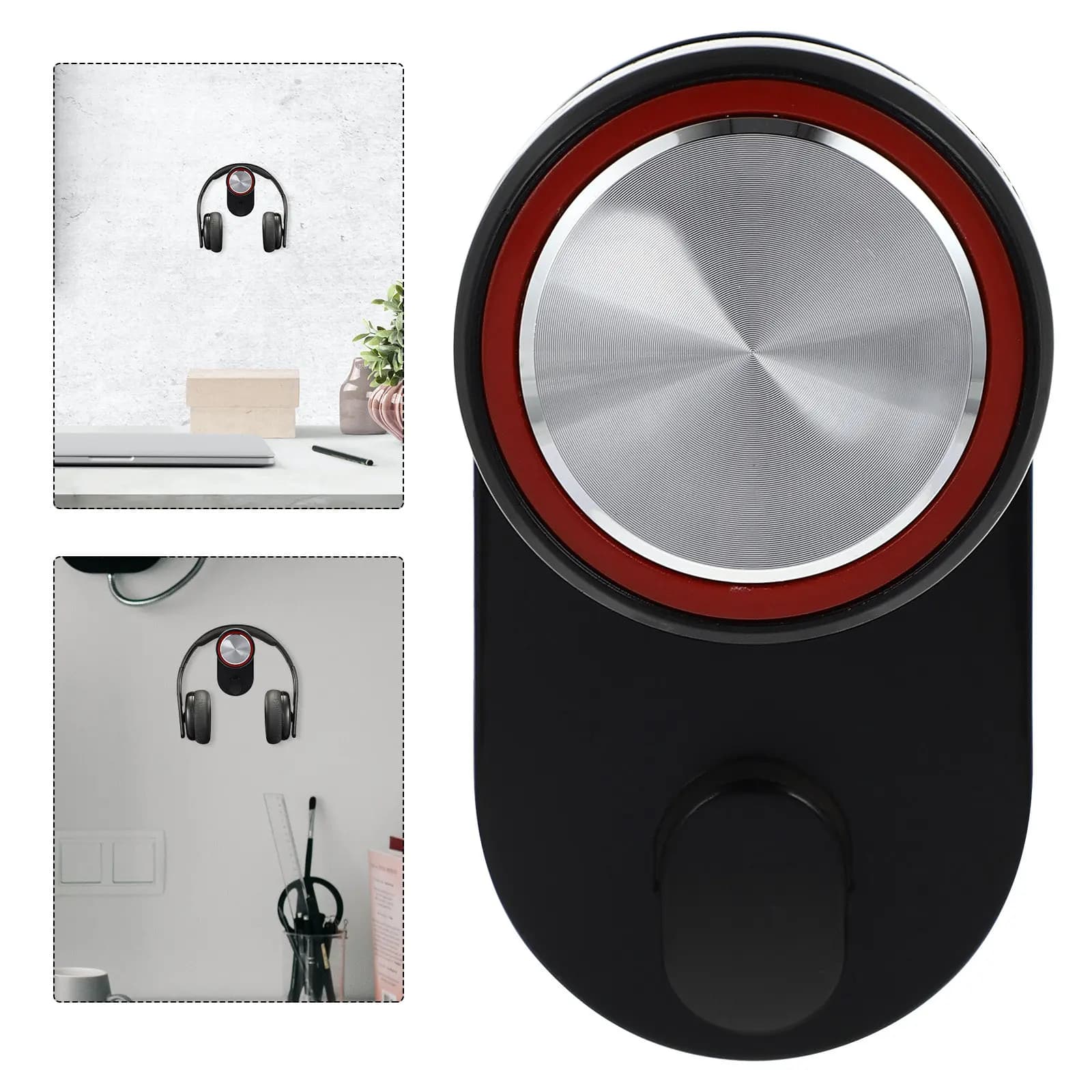 1Pcs Earphone Holder Telescopic Headset Stand Sturdy Headphone Rack Adhesive Hook for Home Office School Cyber Cafe